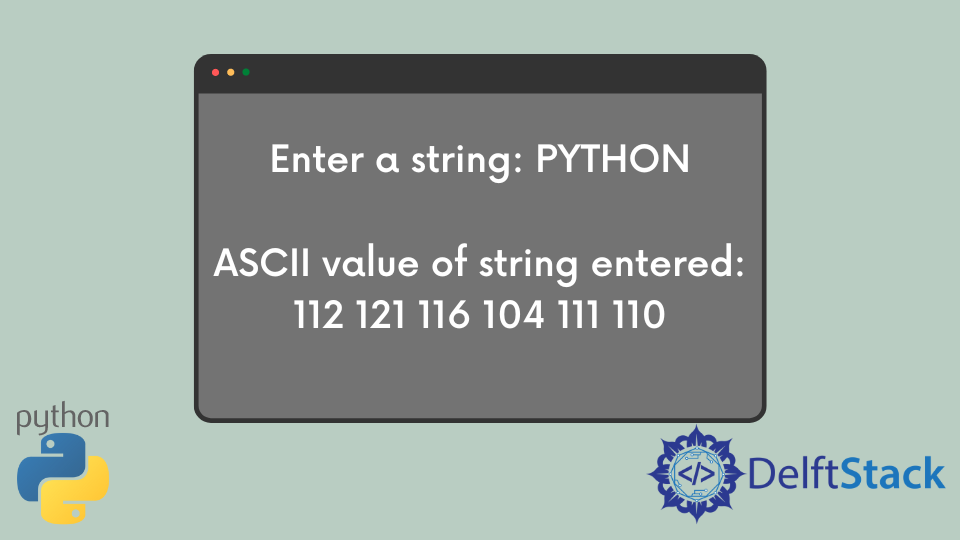 Python String To Ascii Characters